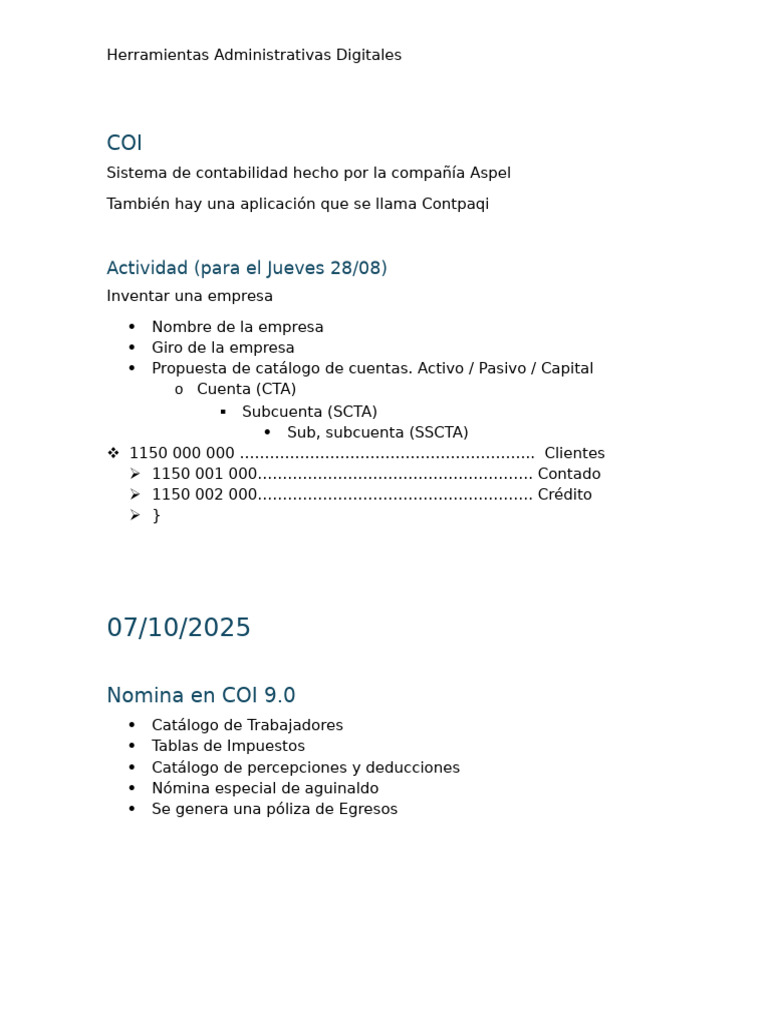 Apunte COI | PDF