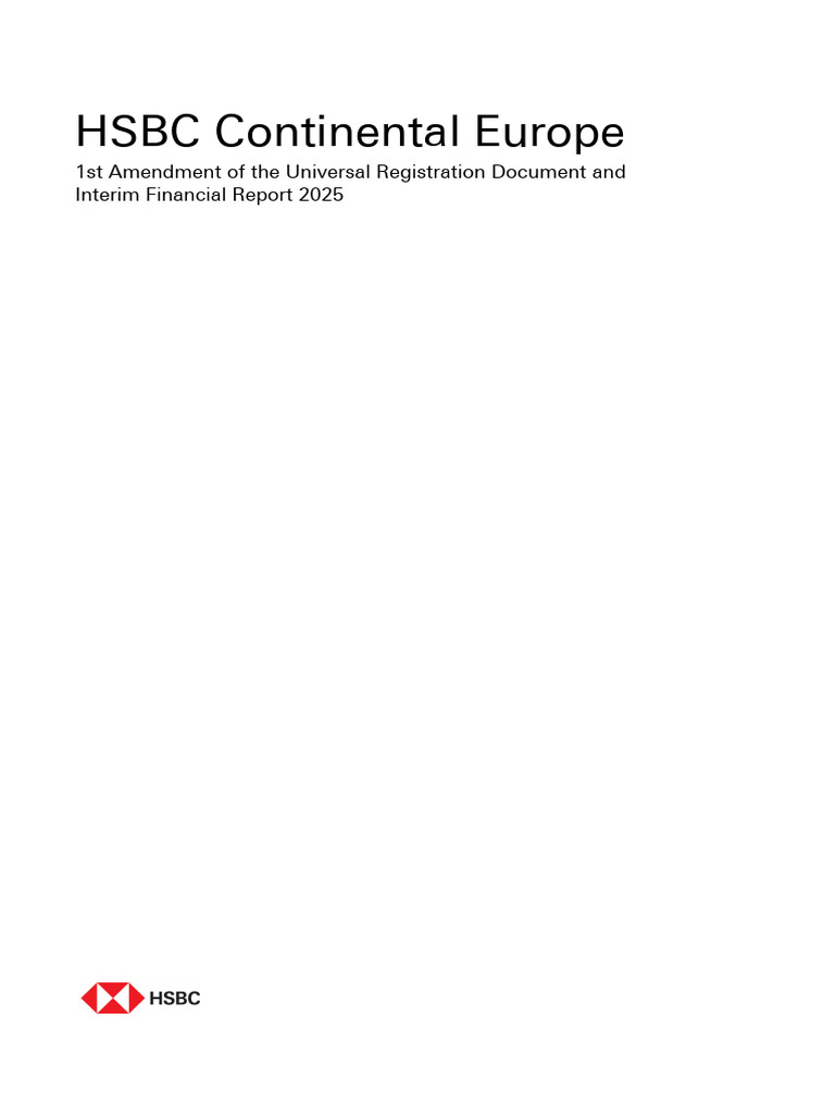 HSBC Continental Europe Interim Report 2025 | PDF | Fair Value | Income
