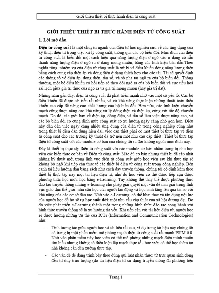 Gioi Thieu Thiet Bi | PDF