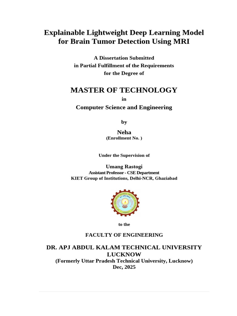 Lightweight Deep Learning for MRI Tumor Detection | PDF | Deep Learning ...