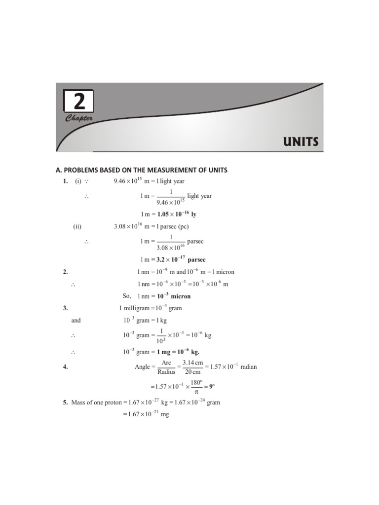 Measurement Problems in Physics | PDF | Significant Figures | Units Of ...