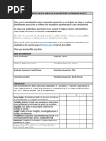 Supervisor Comments on Internship Evaluation | PDF