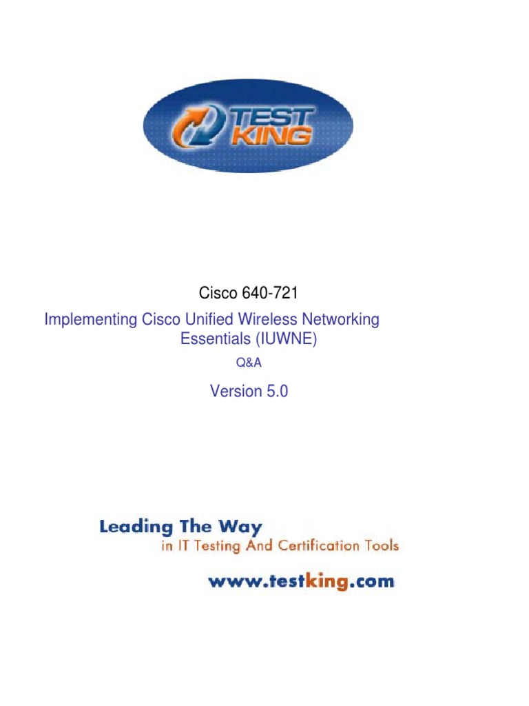 Tk Ciscoccnawirelessiuwne640 721 Wireless Lan Ieee - 