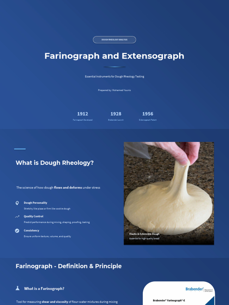Dough Rheology: Farinograph & Extensograph | PDF | Dough | Baking