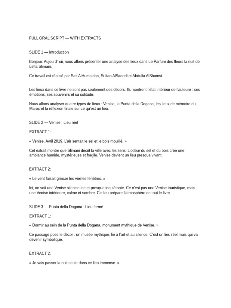 Presentation Script Friday | PDF