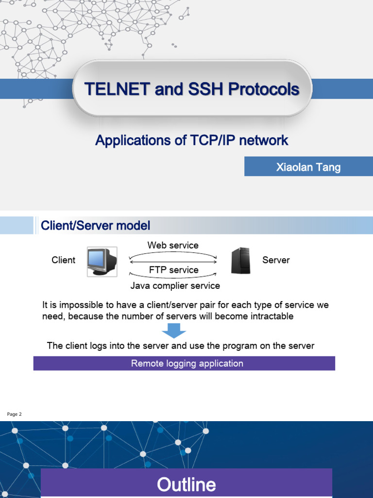 TELNET and SSH Protocol Overview | PDF | Secure Shell | Computer Terminal