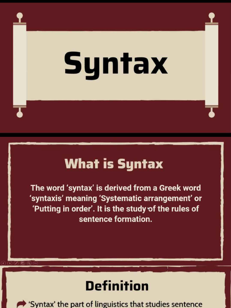 Syntax | PDF