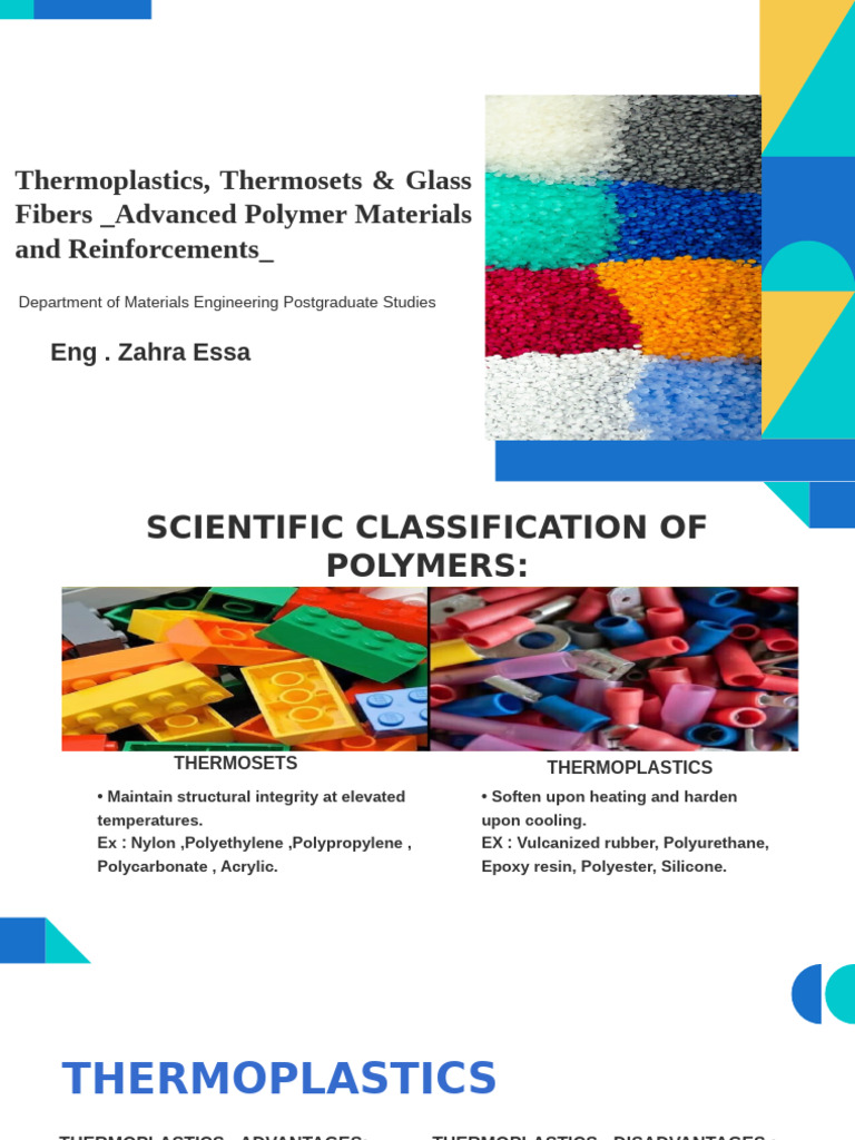 Thermoplastics, Thermosets & Glass Fibers - Advanced Polymer Materials ...
