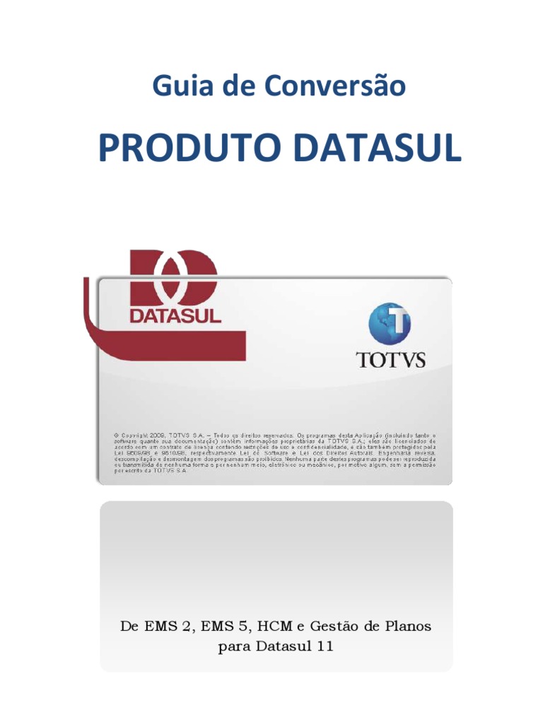 Guia de Conversão para Datasul 11 | PDF | Protocolo de transferência de ...