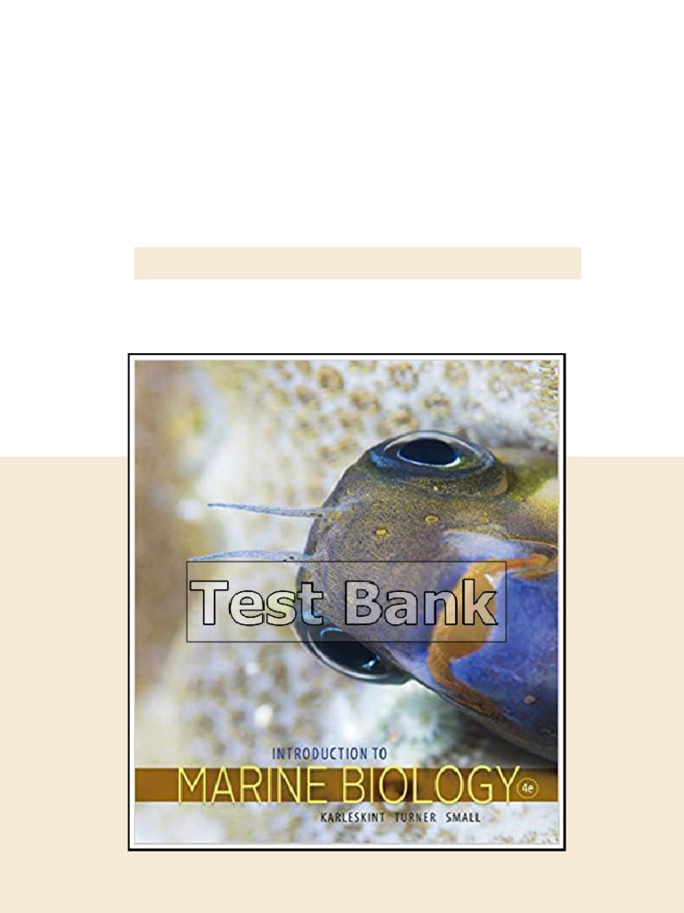Introduction to Marine Biology 4th Edition Karleskint Test Bank - test ...