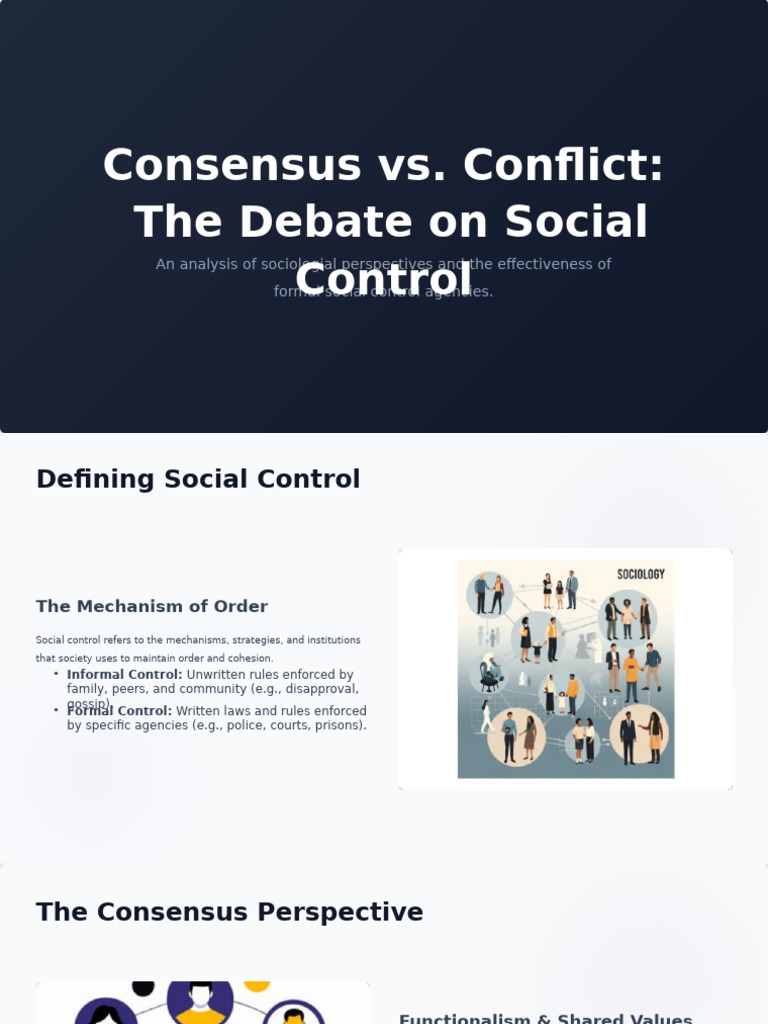 Social Control: Consensus vs. Conflict Analysis | PDF | Crimes | Crime ...