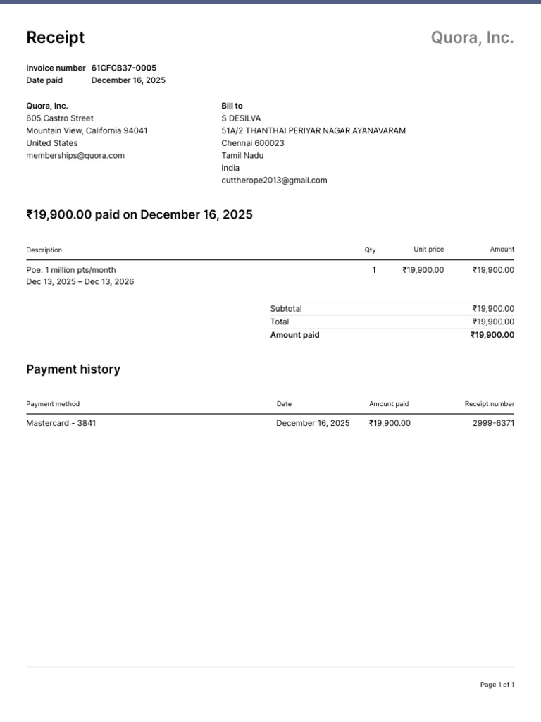 Receipt 2999 6371 | PDF