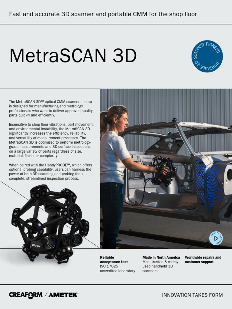 MetraSCAN 3D Optical CMM Scanner Overview | PDF | Image Scanner | Computing