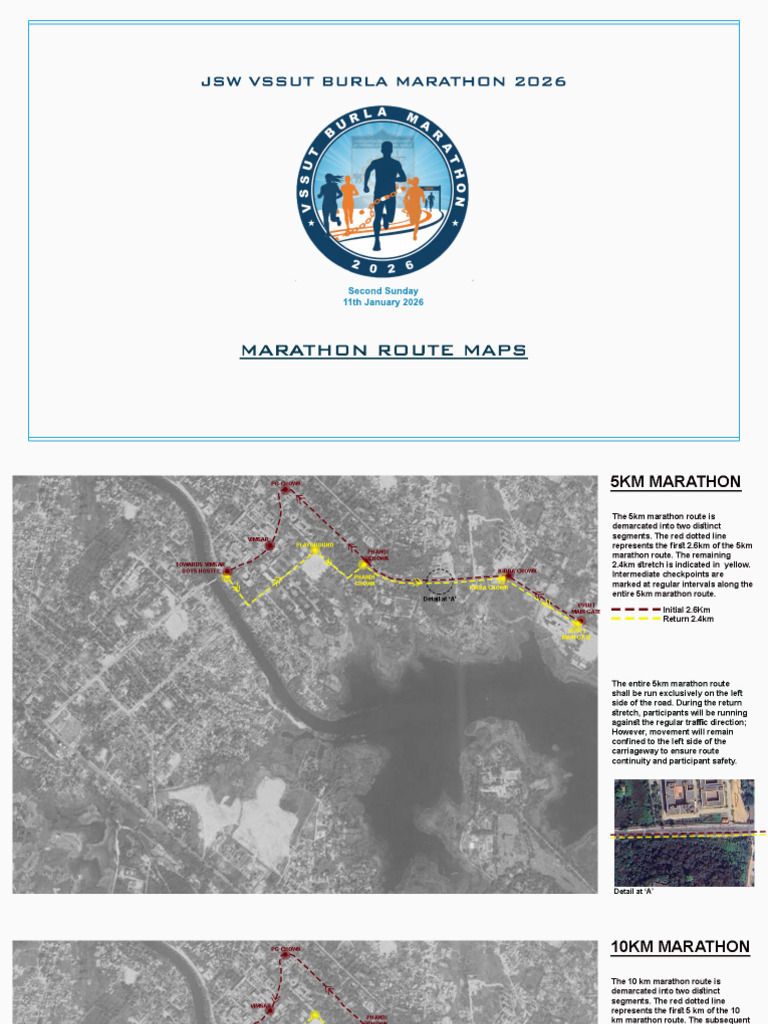 JSW VSSUT Burla Marathon 2026 - Route Map | PDF