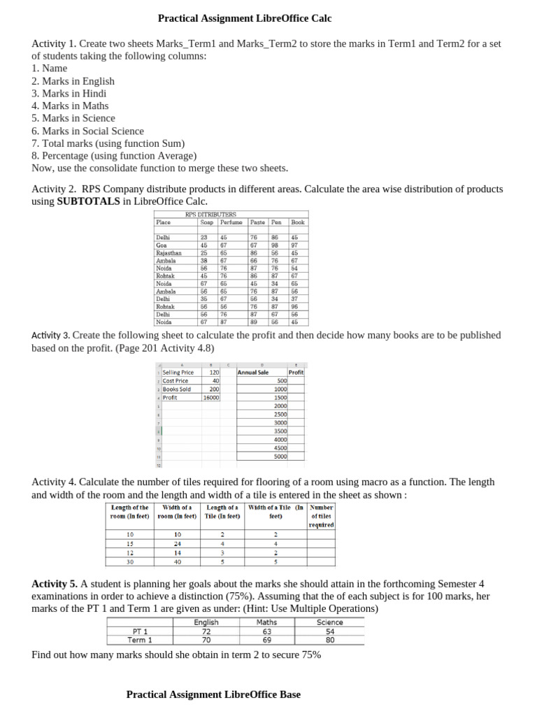 LibreOffice Calc & Base Practical Guide | PDF