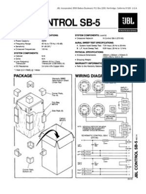Søjle Viva betalingsmiddel JBL Control SB-5 Service Manual | PDF | Electronics Companies Of The United  States | Headphones