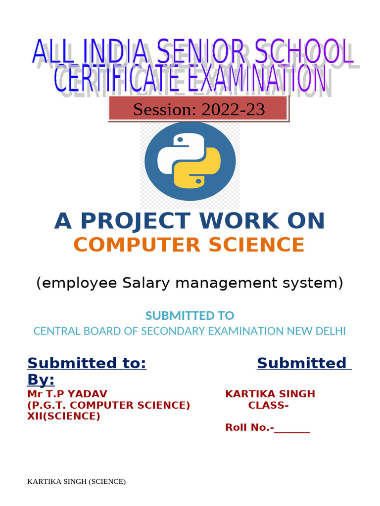 Employee Salary Management System Project | PDF