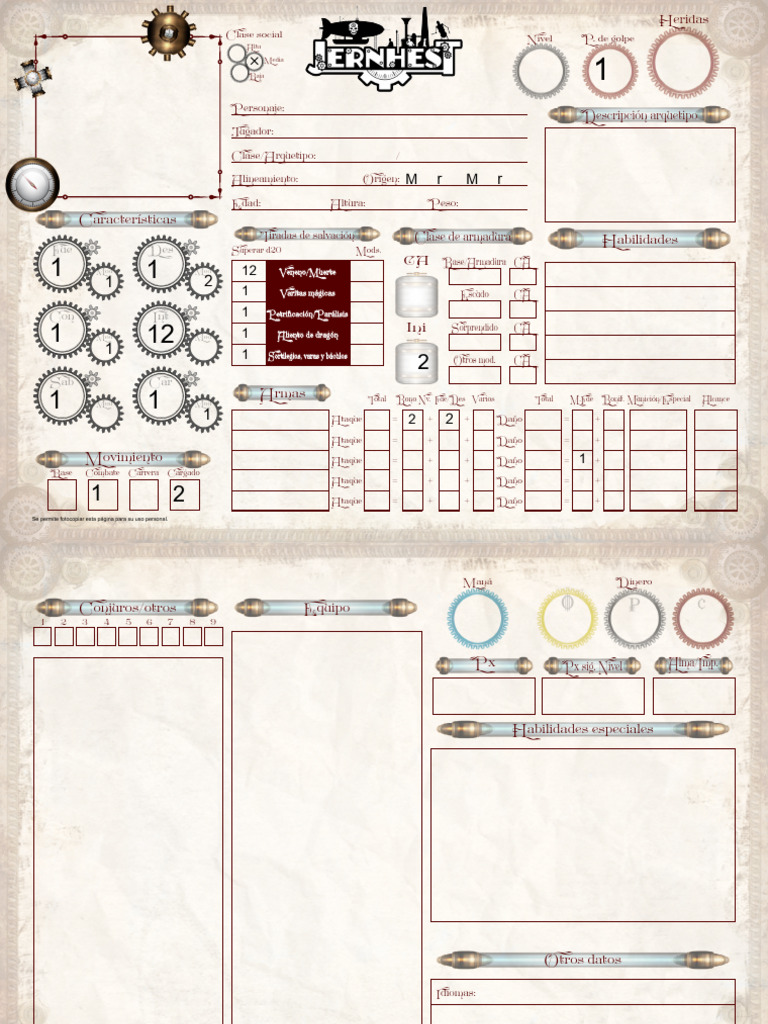 Jernhest - Personaje 6-Caladrel | PDF | Revólver