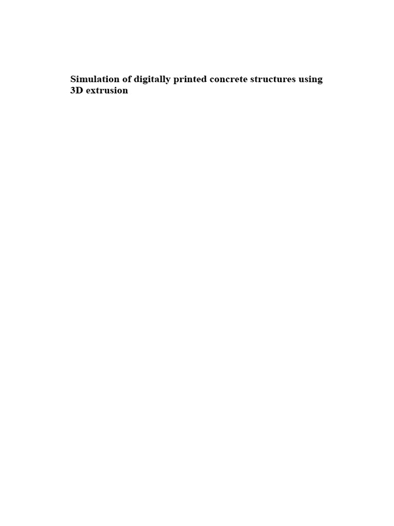 3D Printed Concrete Structure Simulation | PDF | Strength Of Materials ...