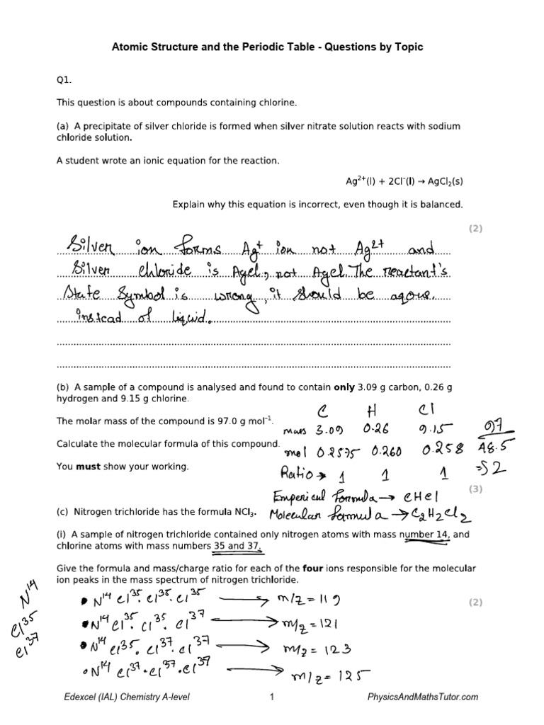 Atomic Structure and the Periodic Table QP | PDF