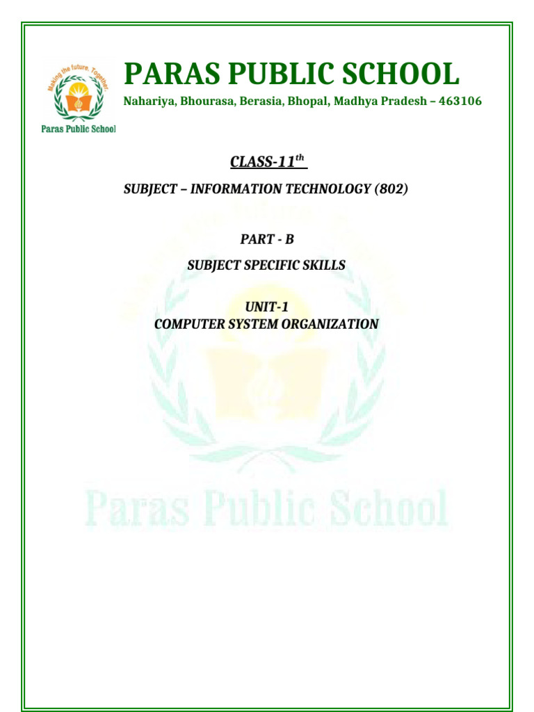 Unit 1 | PDF | Random Access Memory | Computer Data Storage