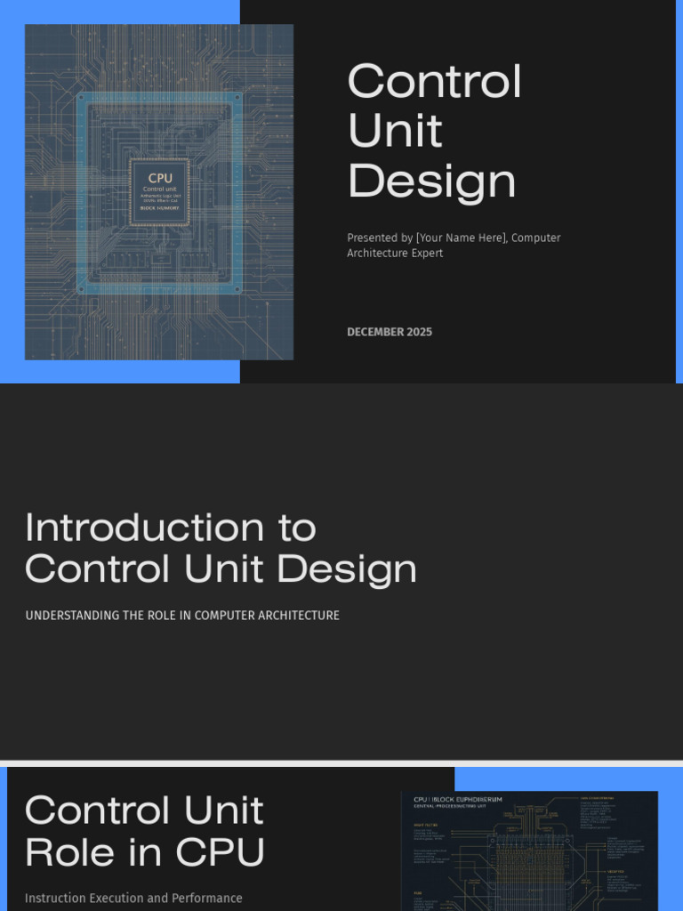 Control Unit Design in Computer Architecture | PDF | Central Processing ...