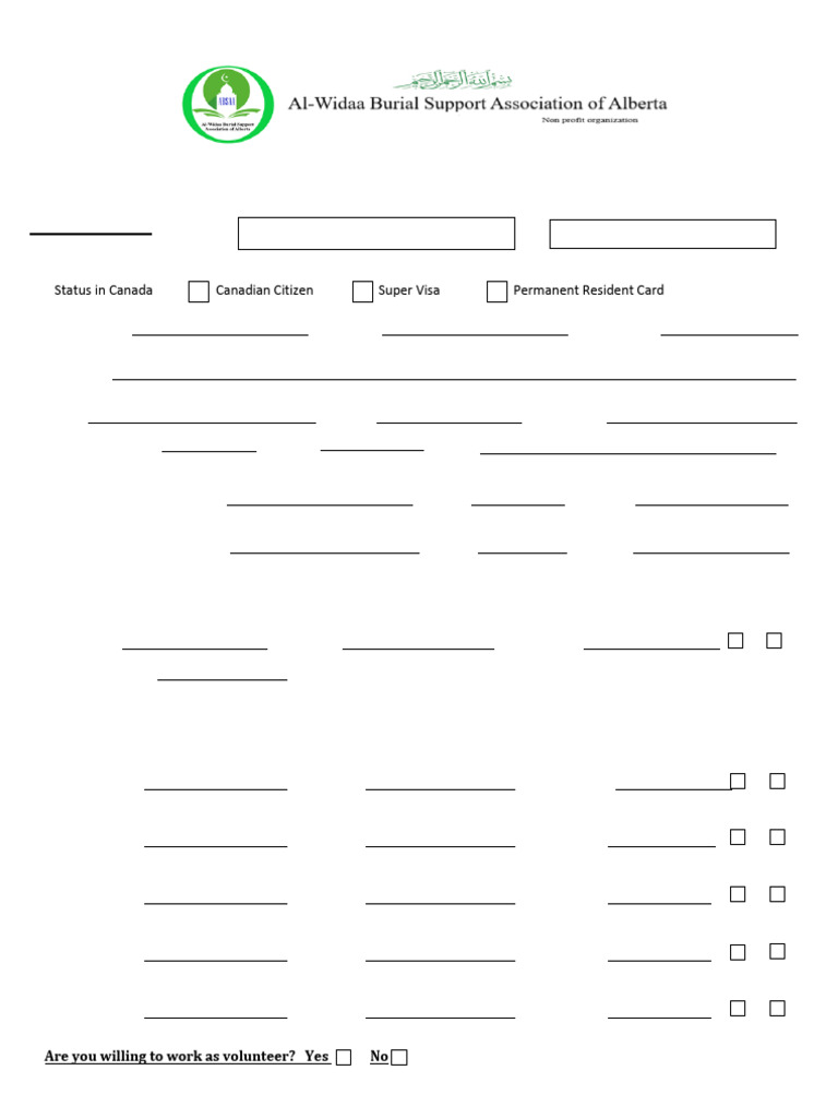 ABSAA Membership Application Form | PDF | Payments | Burial