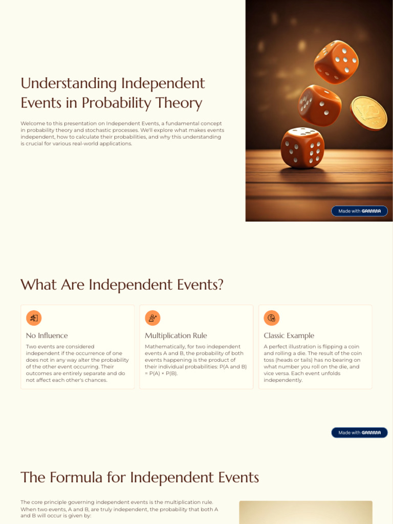 Understanding Independent Events in Probability Theory | PDF ...
