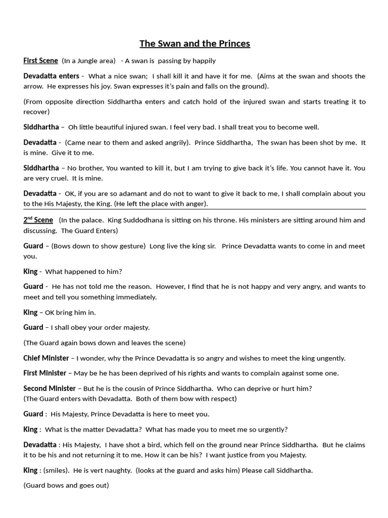 Siddhartha's Compassion for the Swan | PDF