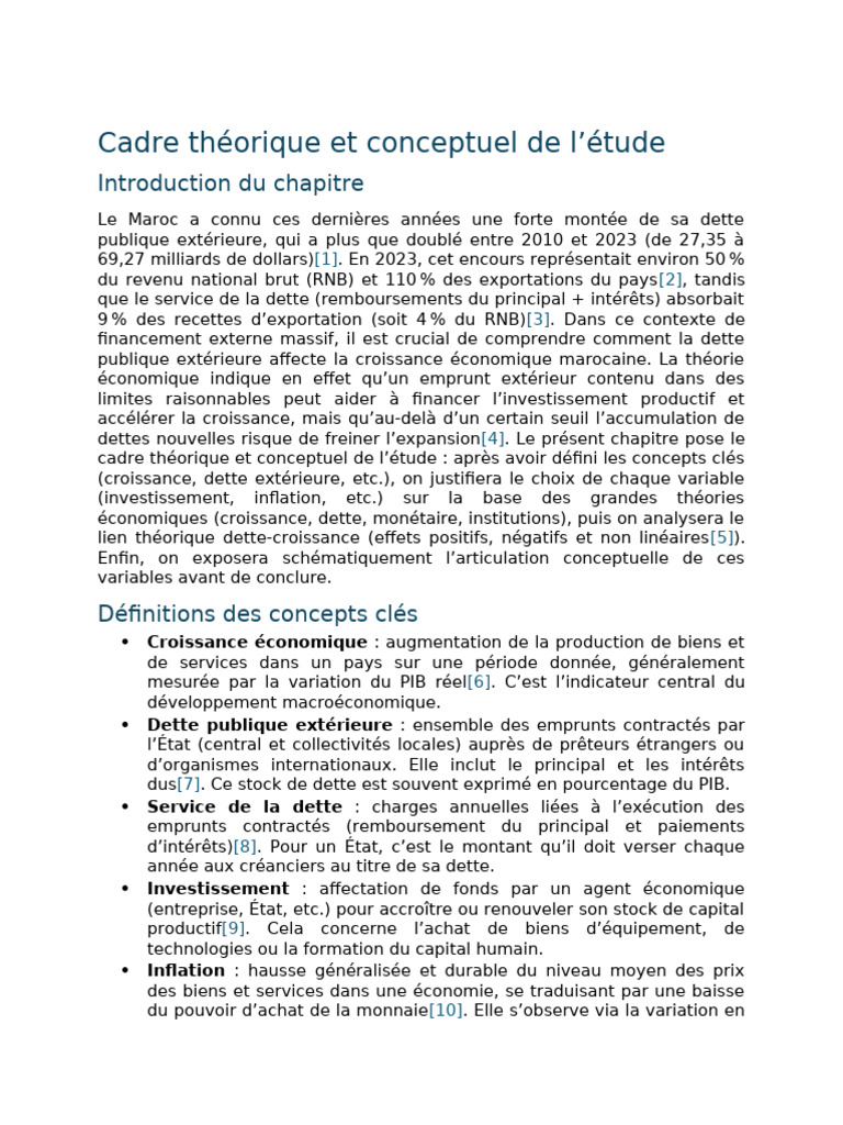 Impact de la Dette Publique sur la Croissance au Maroc | PDF | Dette ...