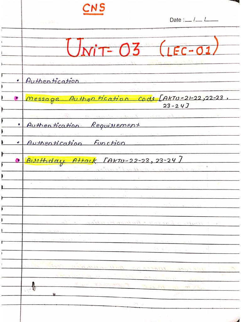 CNS Unit-3 | PDF