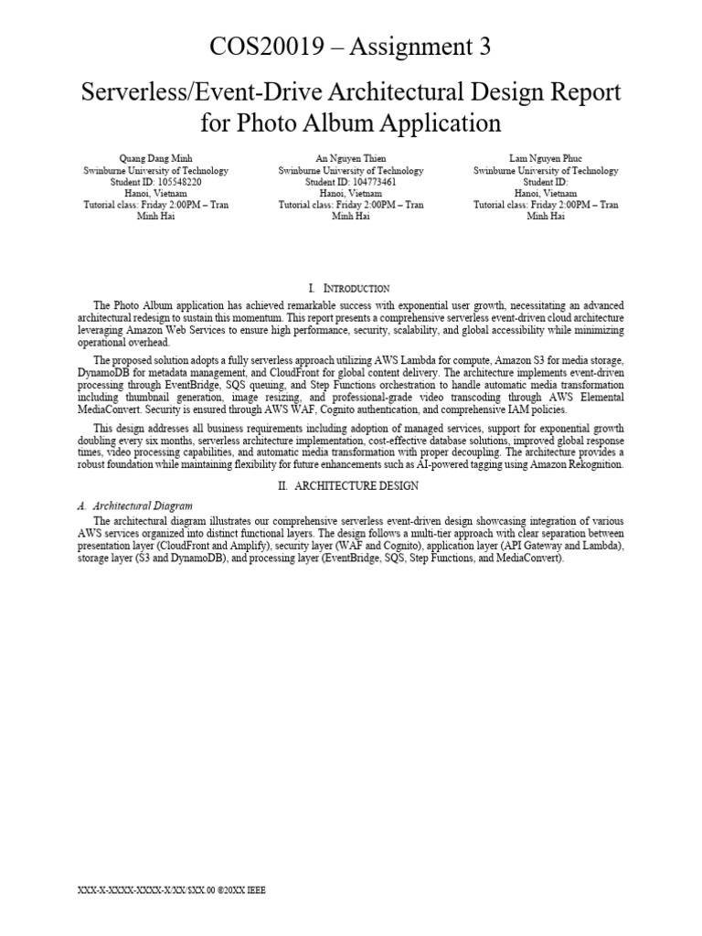 Assignment3 2 | PDF | Cache (Computing) | Amazon Web Services