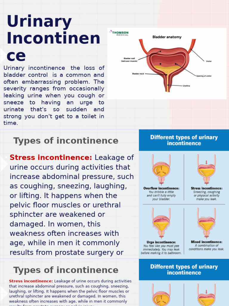 Understanding Urinary Incontinence Types | PDF | Urinary Incontinence ...