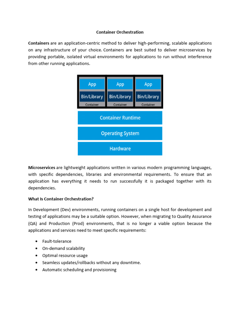 Understanding Container Orchestration | PDF | Cloud Computing | Virtual ...