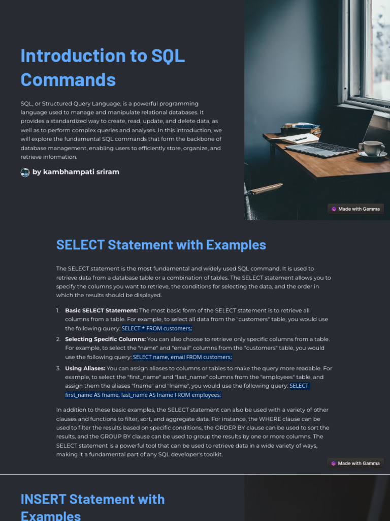 Essential SQL Commands Explained | PDF | Sql | Databases