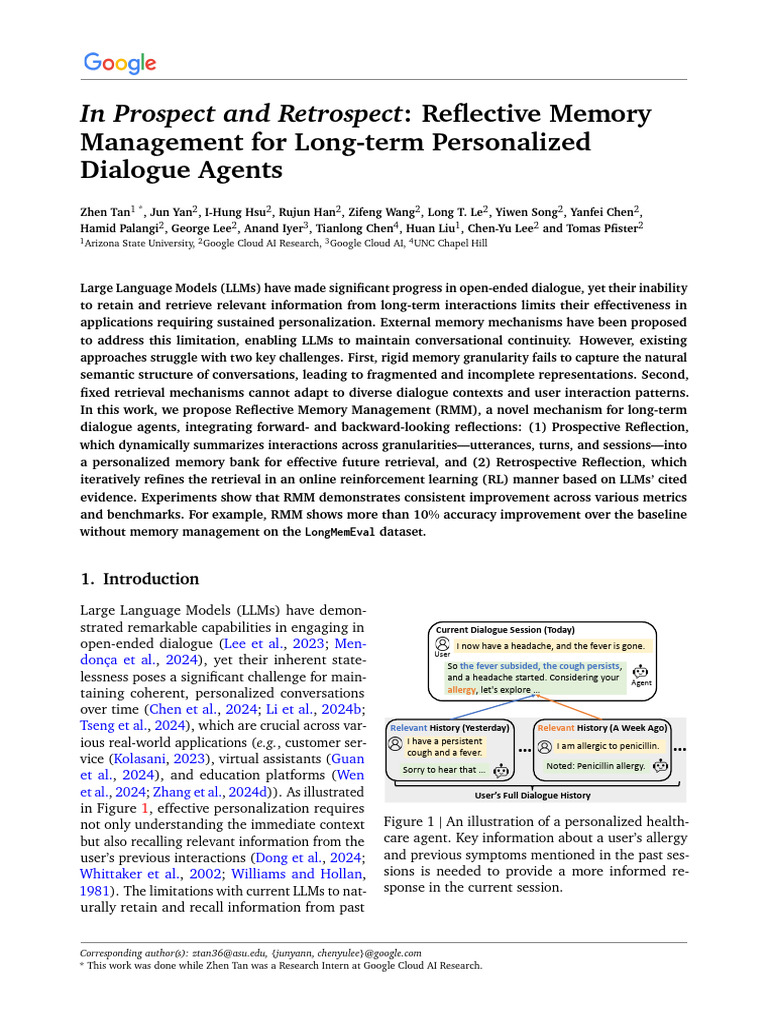 In Prospect and Retrospect Reflective Memory Management For Long-Term ...