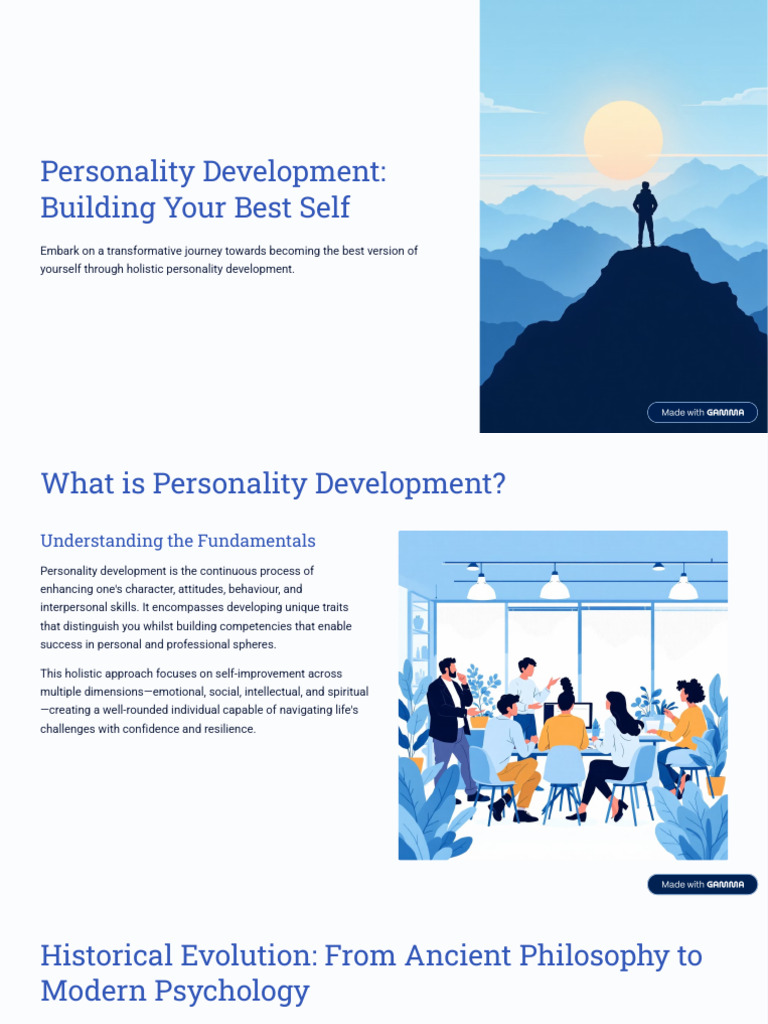 Personality Development Building Your Best Self | PDF | Personal ...