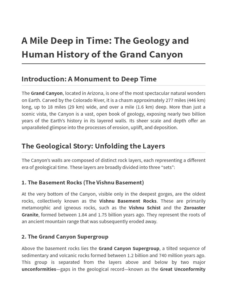PDF 9 Grand Canyon | PDF | Geology | Earth Sciences