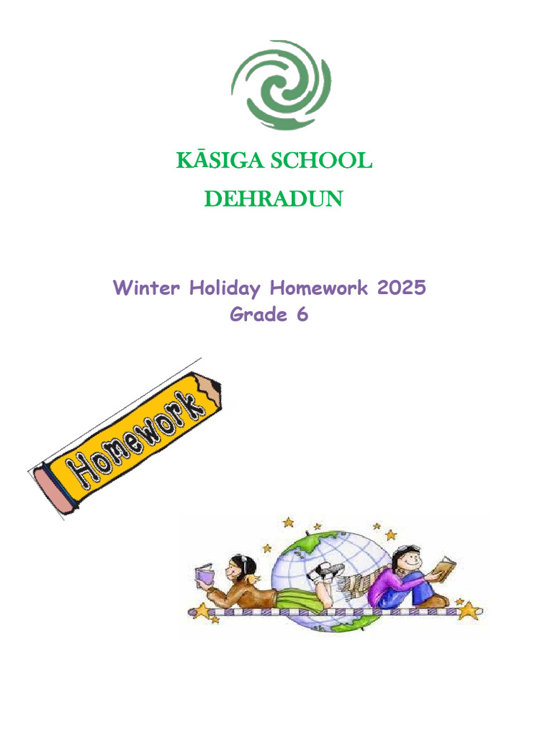 Grade 6 Winter Holiday Homework 2025 | PDF | Atmosphere Of Earth