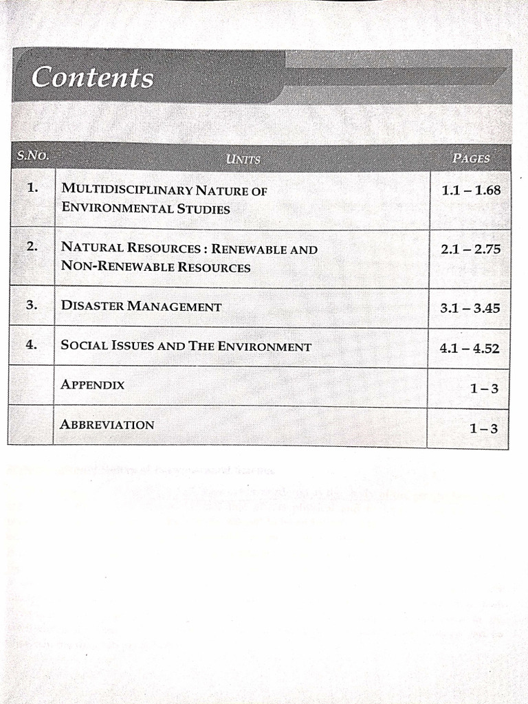 Evs (Ev and DM) Sem 1, Unit 1 | PDF