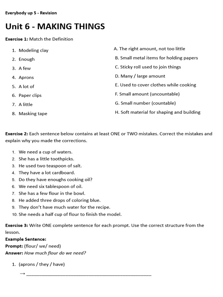 Making Things: Exercises and Activities | PDF