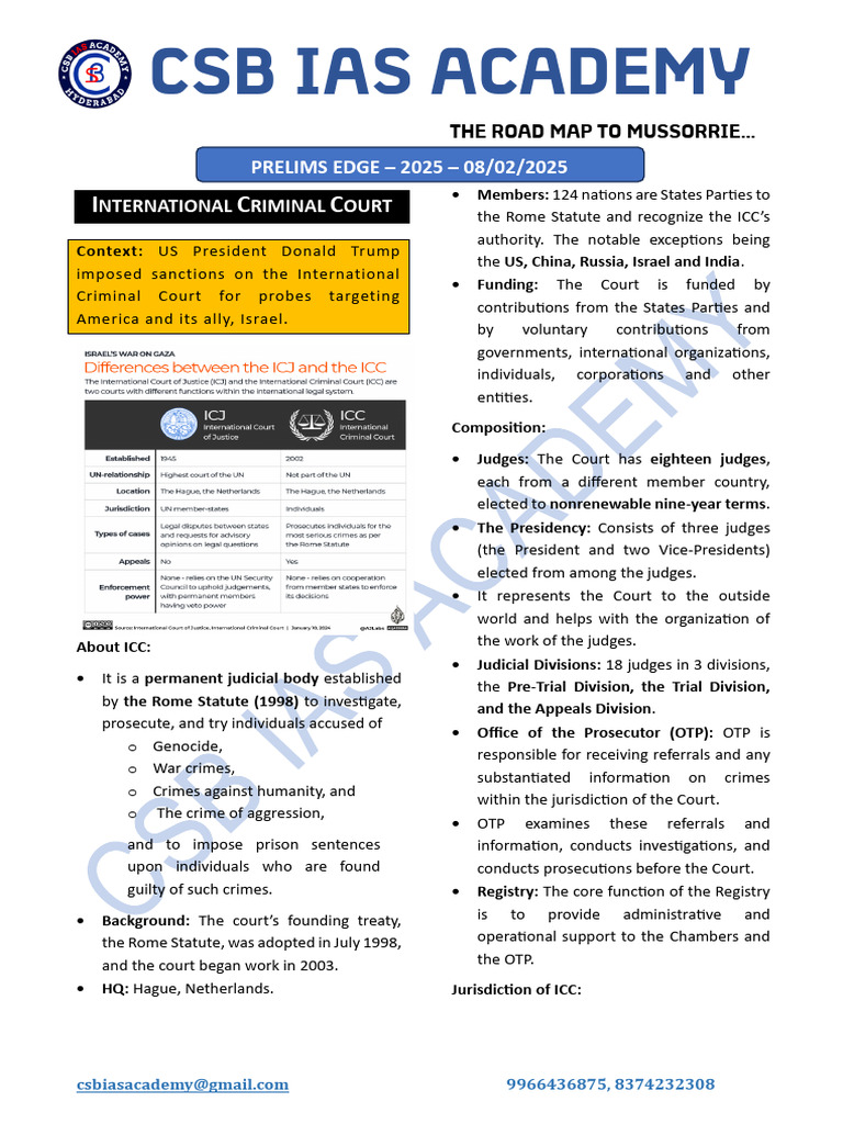 Overview of ICC, BioE3 Policy, and NAPS | PDF | International Criminal ...