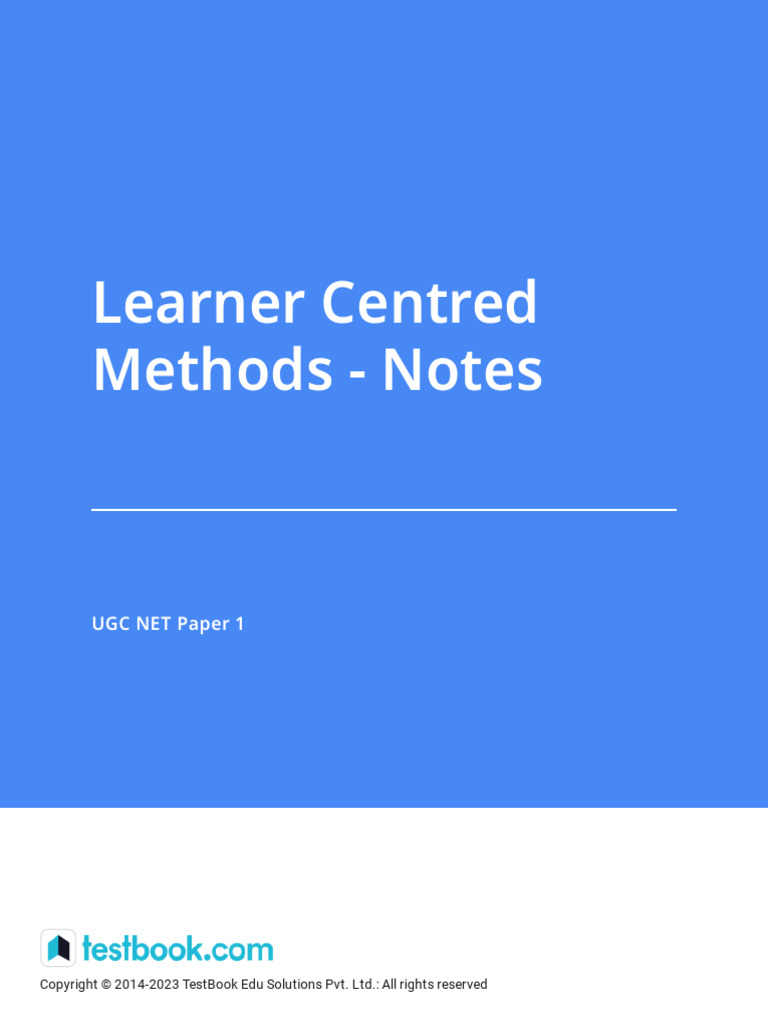 Learner-Centered Teaching Methods Guide | PDF | Learning ...