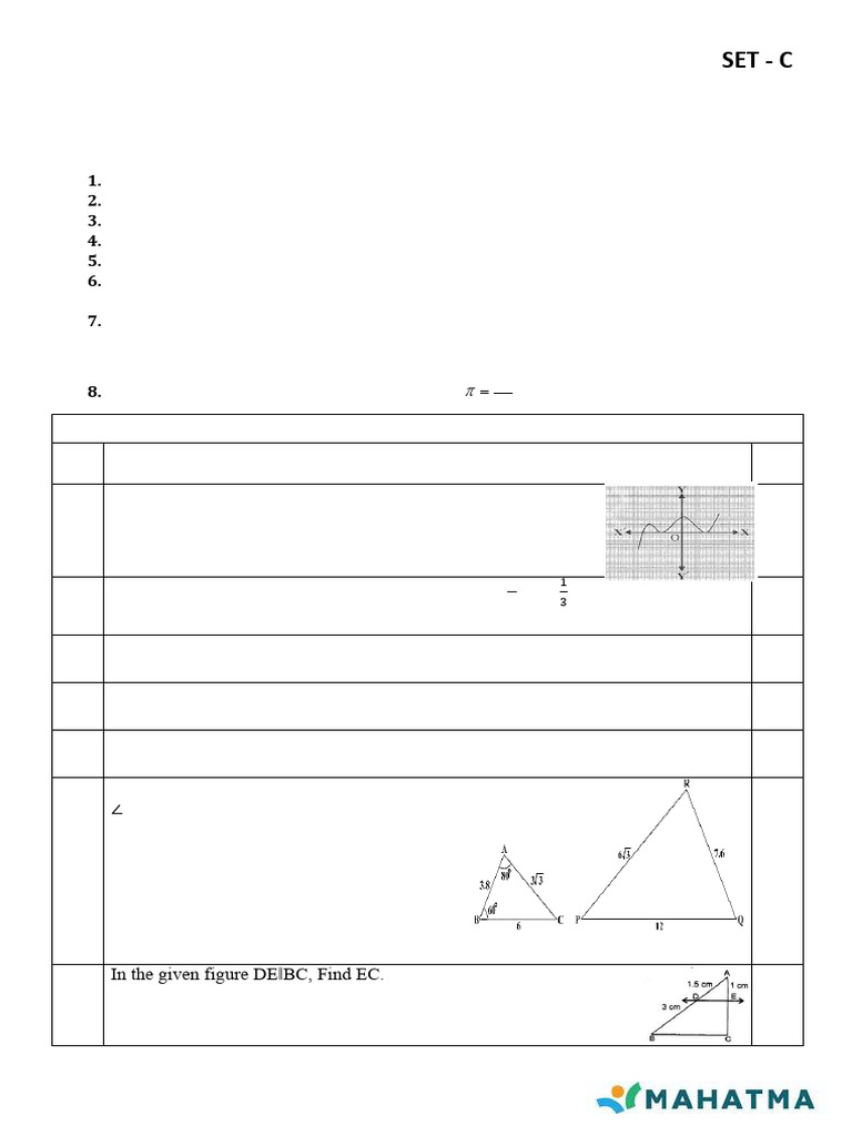 Class X Mathematics Preboard Paper | PDF | Circle | Elementary Geometry