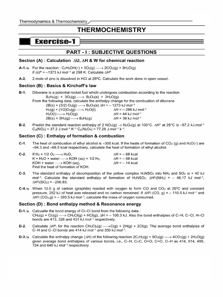 Thermochem Practice | PDF