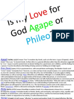 Is My Love For God Agape or Phileo
