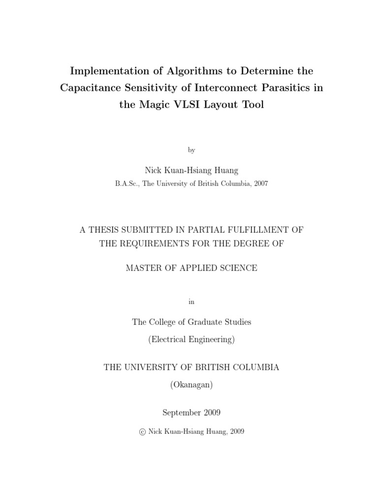 Capacitance Sensitivity in VLSI Tools | PDF | Inductance | Integrated ...