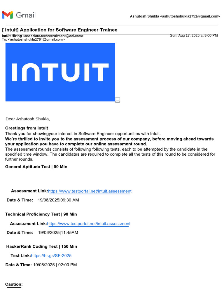 Intuit Software Engineer Assessment Guide | PDF | Software | Computing