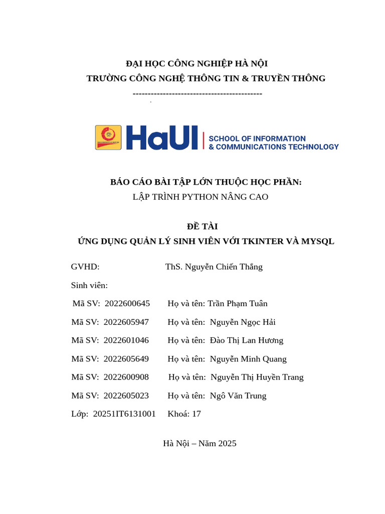 BTL Python Nhom9 | PDF