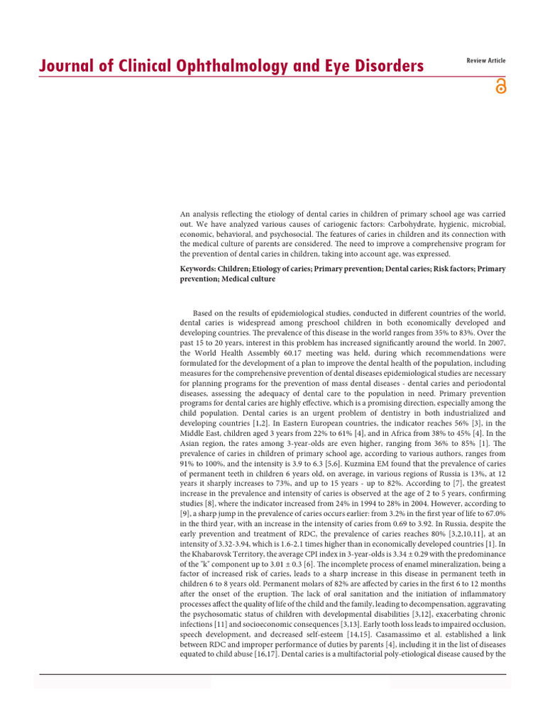Optimizing Dental Caries Prevention in Kids | PDF | Oral Hygiene ...
